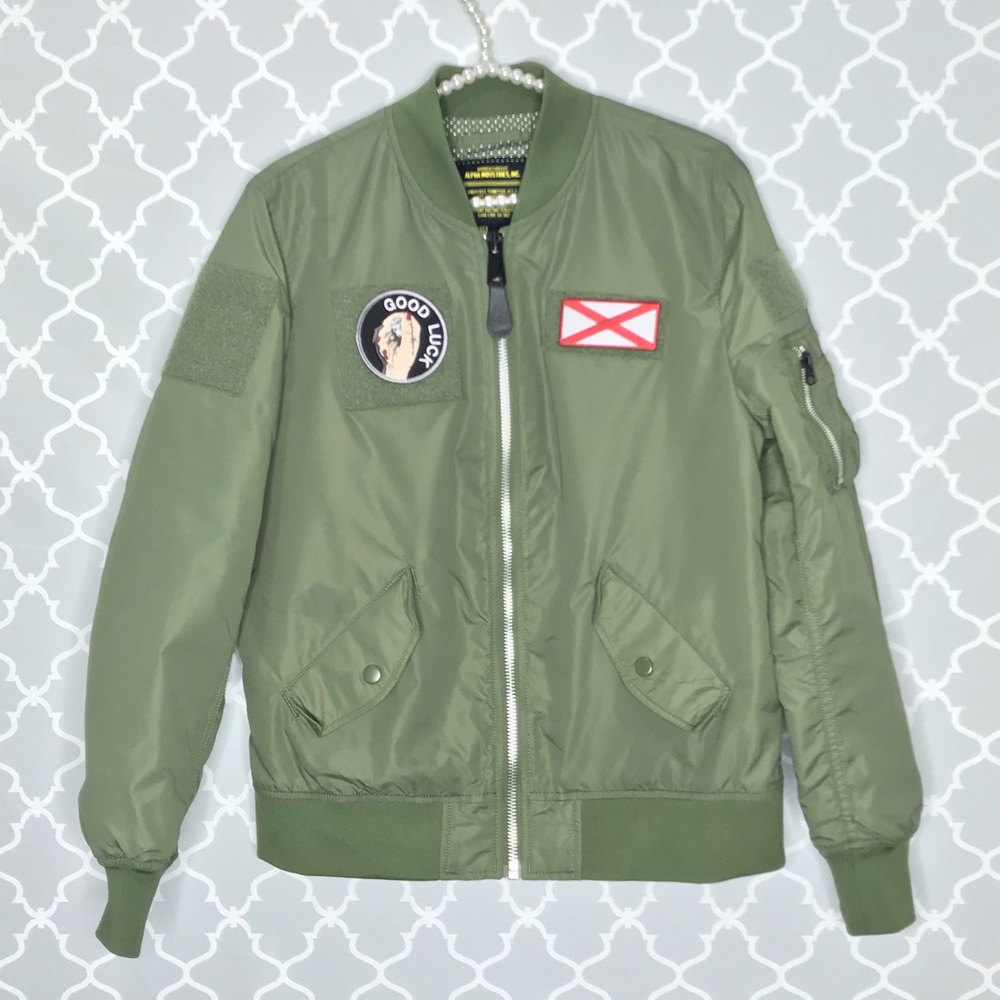 Alpha Industries Green Flight Bomber Jacket